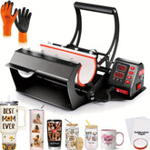 Tumbler Heat Press Machine for 20oz-30oz Sublimation Blanks Tumblers Press, 11-16oz Mug Press with Sublimation Paper Heat Tape & Gloves, Coffee Mugs Cup Press Glass Water Bottle DIY Heat Transfer