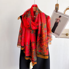Women's Fashionable All-match Long Printed Anti-DDoS Scarf