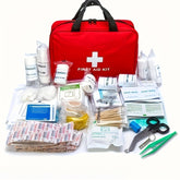 2-Size Fully Portable Multi-Functional Life-Saving First Aid Kit - Suitable for Home, Car, Camping, Hiking, Campus Preparation, and Disaster Response - Including Basic Life-Saving Tools