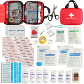 Portable First Aid Kit: Comprehensive and Compact for Home, Car, Camping, and Hiking - Includes Scissors, Tweezers, and More