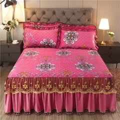 Single Piece Short Plush Bed Cover