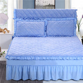 Solid color bed cover
