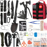 142pcs Survival First Aid Kit for Car Emergency Preparedness- Comprehensive Emergency First Aid kit Survival Gear/Camping Gear in MOLLE Bag for Men Him Christmas