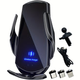 15W Fast Charging Q3 Smart Sensor Wireless Car Phone Charger - Auto-Clamping Air Vent Phone Holder