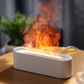 7-Color LED Simulation Flame Aroma Diffuser, Aromatherapy Air Humidifier With Timer, Auto Shut-Off, Super Quiet Essential Oil Ultrasonic Diffuser, Portable Atmosphere Decorative Lamp For Bedrooms, Offices, Living Rooms, Car,