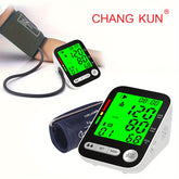 CHANG KUN Rechargeable Automatic Upper Arm Sphygmomanometer, Blood Pressure Monitor with Heart Rate, Three-color Backlit Display And Voice, with Large 8.7"-15.7" Adjustable Cuff, Health Tracking, Voice Alert, Adjustable Fit,