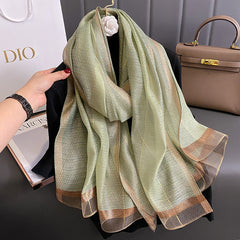 Solid-color Double-faced Scarf For Spring And Autumn Summer