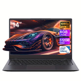 Student Laptop, 14-inch HD IPS Screen, Intel® Celeron® N Series Synthetic Gemstone Lake N4000 Processor, 8GB RAM LPDDR4, 256GB SSD, 4800mAh Battery, Dual-Stereo Speakers - Holiday Gift for Family & Friends, Mini Laptop, Sma
