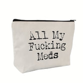 Medication Bag Travel Pill Organizer | Compact Cosmetic First Aid Kit, Perfect Health Gift, Small Pouch for Meds