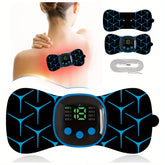 Portable Body Massager, Wireless TENS Machine for Pain Relief, Nerve Muscle Stimulator, Mini Pad Unit for Neck Back Waist Aches, Easy Use at Home/Office
