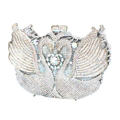 Color Moon Full Swan Small Bag Sequins Set With Diamonds