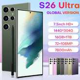 Tablette PC S26 Ultra, 7.3 pouces, HD, édition mondiale, double carte intelligente originale, batterie 8000mAh, onglet Facial, tendance 2025