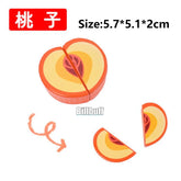 Montessori Wooden 3D Simulation Toy, Magnetic Fruit Cutter, Banana, Lemons, Kitchen Model, Early Educational Toys, Gift for Children