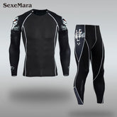 New Men's Thermal Underwear Sets, Compression Sports Suit, Sweat-Wicking, Quick-Drying Thermal Underwear, Men's Long Johns Sets