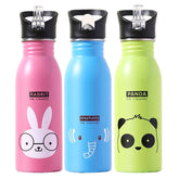 Bouteilles d'eau de sport en acier inoxydable pour enfants, 500ml, Portable, cyclisme en plein air, Camping, vélo, bouilloire