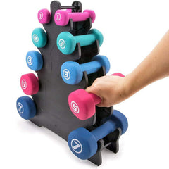 T1 5-Level Dumbbell Rack for Home Gym, Compact Accessory