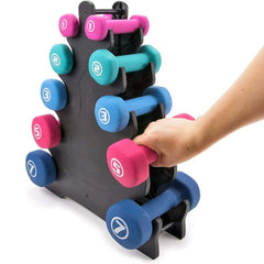 T1 5-Level Dumbbell Rack for Home Gym, Compact Accessory