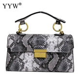 Women's PU leather shoulder bag, snakeskin pattern, square messenger bag, women's tote bag, insider bags, luxury brand, 2023