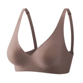 FINETOO - Women's Wireless Soft Bra, Deep V Bra, Sexy Bralette, Padded Bra S-XL, Seamless Underwear, Comfortable Lingerie for Ladies