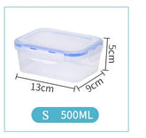 Children's plastic lunch box, bento box, food storage container for school and office, outdoor picnic, snack, meal, microwave safe, 6 sizes
