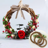 Décorations de joyeux noël pour la maison, guirlande de couronne en rotin naturel, artisanat d'arbre, accessoires de décoration de noël, printemps, mariage, nouvel an, bricolage