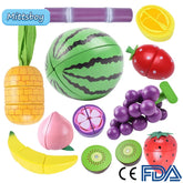 Jouet de Simulation 3D en bois Montessori, coupe magnétique de fruits, banane, citrons, modèle de cuisine, jouets éducatifs précoces, cadeau pour enfants