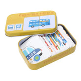Baby Children's Cognition Puzzles Toys Toddler Tin Box Matching Cards Game Cognitive Cards Vehicle Fruits Animals Life Sets Pair Puzzles
