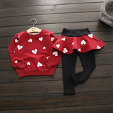 Clothing set for little girls, t-shirt, skirt, leggings, pants, outfits, sports suit for girls, autumn and spring