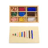 Jouets éducatifs en bois pour enfants, matériaux Montessori, planche à damier colorée, perles, jouets mathématiques, formation préscolaire de la petite enfance