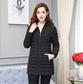 Women's Winter Detachable Jacket Hooded Coat 2025 New Korean Thick Cotton Down Long Coat Women's Slim Warm Outerwear Tops 6XL