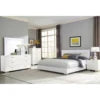 Dulcey White High Gloss 5-piece Eastern King Bedroom Set