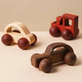 Décennie s de voiture en bois de hêtre pour bébé, jouets de dessin animé, Van dos Montessori, jouets de dentition pour enfants, cadeau d'anniversaire pour nouveau-né