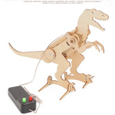 Children's science toy analyst, dinosaur model, DIY technology, experimental tool, wooden puzzle games, school supplies