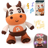 Dancing cow toy for babies, electric musical plush cow with fun songs and movements, interactive baby toys, cute Christmas gift for toddlers