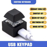 Clavier de raccourci à une touche USB clavier mécanique Macro Programmable personnalisé souris à clé chaude Mini clavier à bouton unique