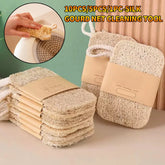 10 pièces/5 pièces/1 pièce-éponge loofah naturelle Double couche pour le nettoyage de la cuisine, biodégradable, adaptée au nettoyage de la cuisine