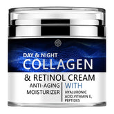 Crème au collagène pour le visage au rétinol et à l'acide hyaluronique, soin de la peau Anti-âge jour et nuit, hydratant pour le visage