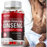 Supplément coréen au ginseng Panax rouge – Améliore l'endurance, la force et l'équilibre de l'humeur fort pour l'énergie, l'endurance et la concentration – 120 pièces