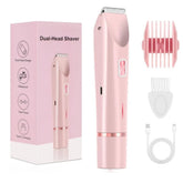 2-in-1 Electric Epilator, Painless Shaver, Bikini Trimmer, Facial Mustache Trimmer, Body Shaver for Women, Facial Epilator