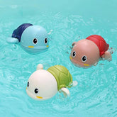 Baby bath toys, 3 pieces, cute swimming turtles, water play, wind-up toys for preschool children, pool toys