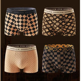 4-Piece Men's Underwear Set: Sexy Antibacterial Breathable Printed Boxer Shorts, New Style Slim Fit Flat Wedge Briefs