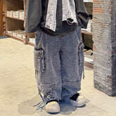 Garçons 2025 automne hiver nouveaux jeans mode coréenne Vintage Wasteland Style décontracté quotidien Denim pantalon avec poches pour 3-14Y
