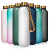 Nouveau 1L bouteille d'eau avec timbre de temps sans BPA réutilisable Fitness Sports voyage en plein air étanche tasse d'eau bouilloire givrée