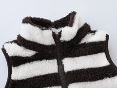Boys' Solid Color Zip-Up Trench Coat, Children's Winter Coat