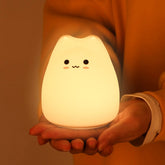 Veilleuse chat pour enfants lampe de nuit mignonne pour pépinière Squishy Silicone chat tactile lumières Portable cadeau pour enfants bébé enfants