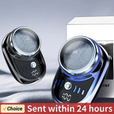 Mini rasoir électrique de voyage pour hommes avec affichage numérique, tondeuse à barbe pour le visage, rasoir aste lavable, taille de poche portable