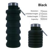 1pc Collapsible Water Bottle, Reusable BPA-Free Silicone Foldable Portable Bottles, Christmas Gifts, Thanksgiving Gifts