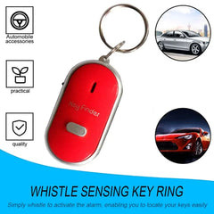 Smart anti-loss key finder, LED whistle, flashing alarm with key fob