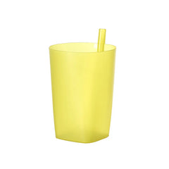 Children's cup with built-in straw, food-grade plastic water bottle