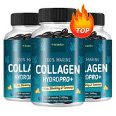 Puissant collagène marin - avec varech, myrtille et curcuma - 1400 mg Supplément de collagène hydrolysé pour cheveux, peau et ongles sains